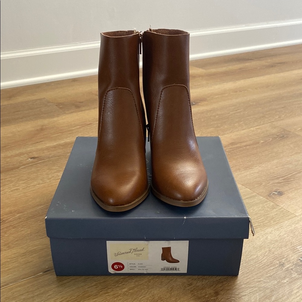 Brown Leather Ankle Boots